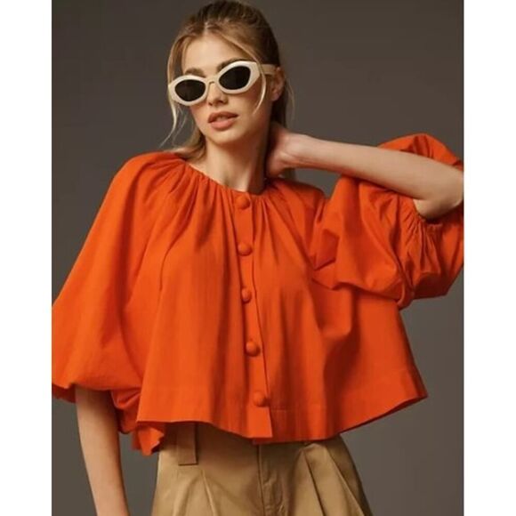 Rhode Veronica Top in Electric Red Sz. XS - Picture 1 of 6